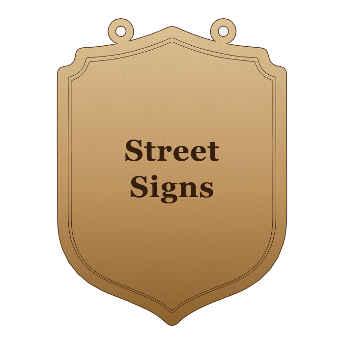 Street Signs shelf sign